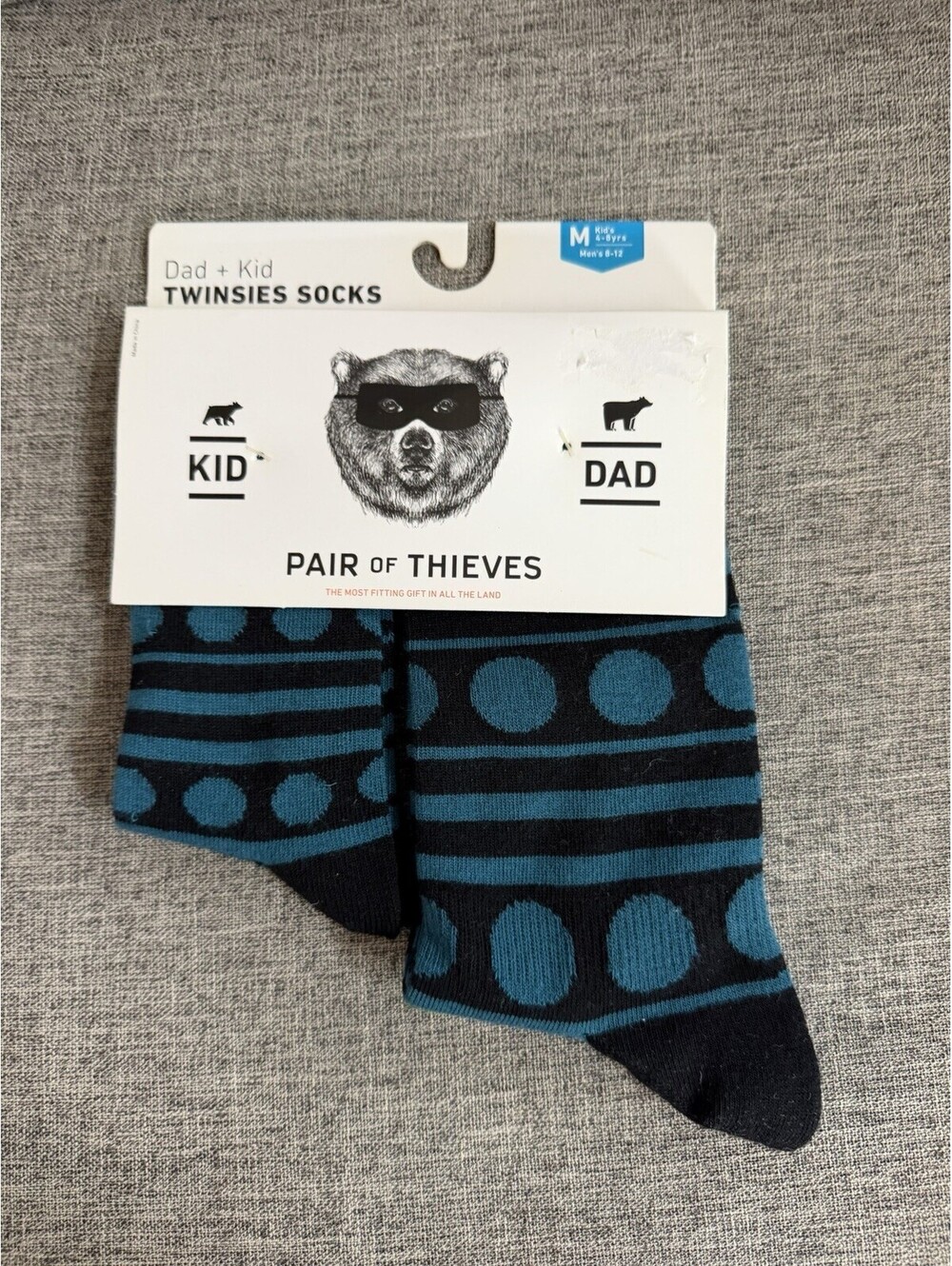 Pair of Thieves Dad + Kid Twinsies Cushioned Crew Socks Size Medium New